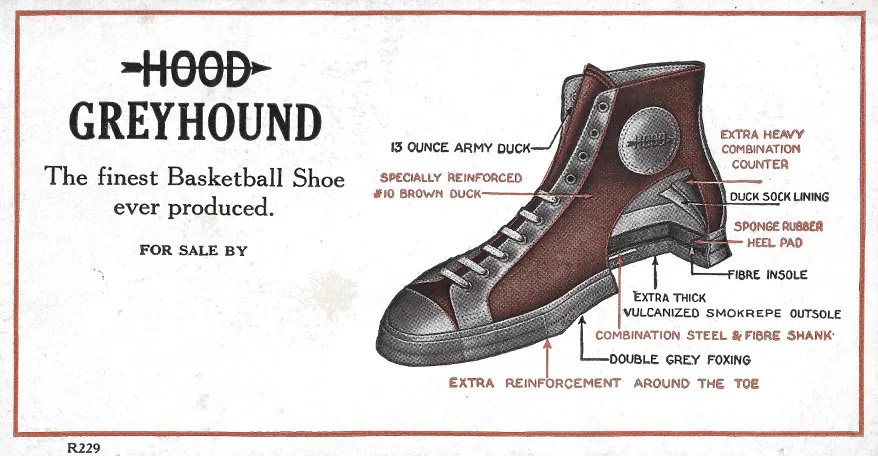 A Hood Greyhound catalogue card with the arrow driven through the Hood name