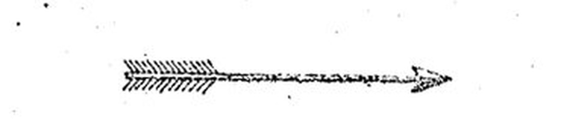 The mark as registered in 1907: a single feathered arrow in flight