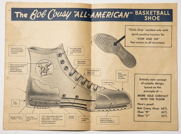 The Bob Cousy 'All-American' basketball shoe — Hood Rubber Company archive