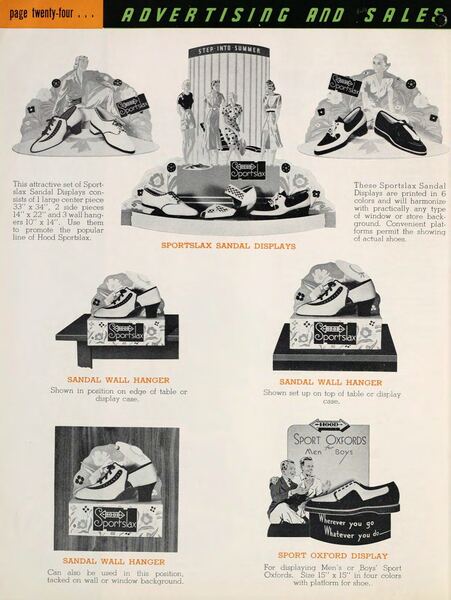 Advertising and sales: counter displays — Hood Rubber Company archive