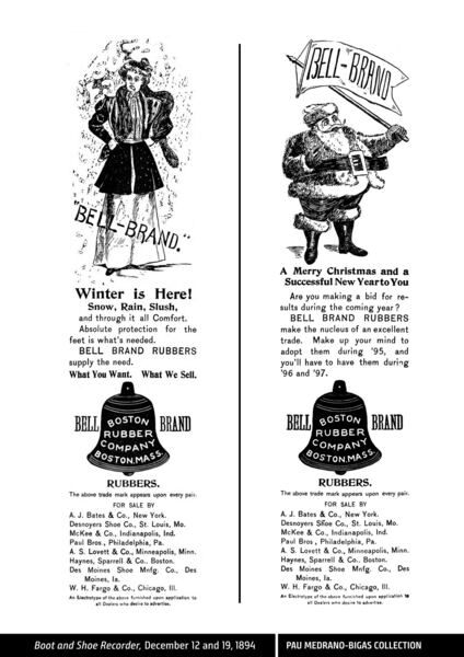 Bell Brand rubbers, Boot and Shoe Recorder — Hood Rubber Company archive