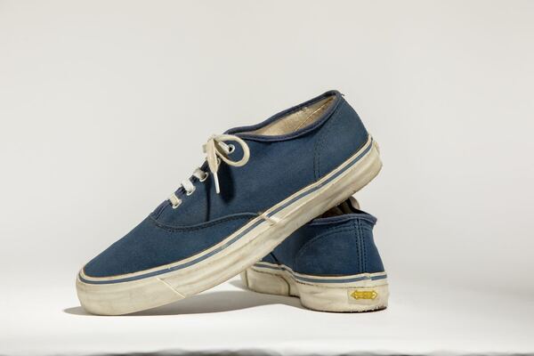 Blue canvas low-top — Hood Rubber Company archive