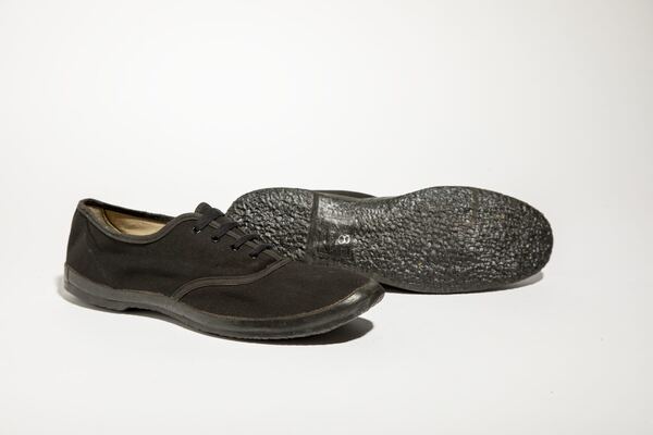 Brown low-top and its outsole — Hood Rubber Company archive