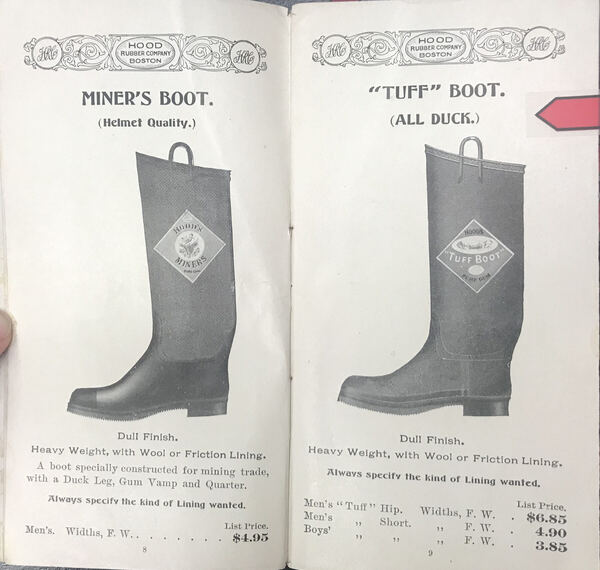Miner's Boot and 'Tuff' Boot — Hood Rubber Company archive