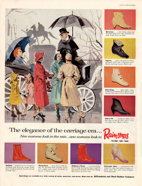 Rain-steps, Harper's Bazaar — Hood Rubber Company archive