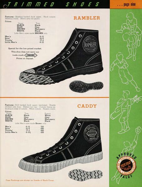 Trimmed shoes: Rambler and Caddy — Hood Rubber Company archive