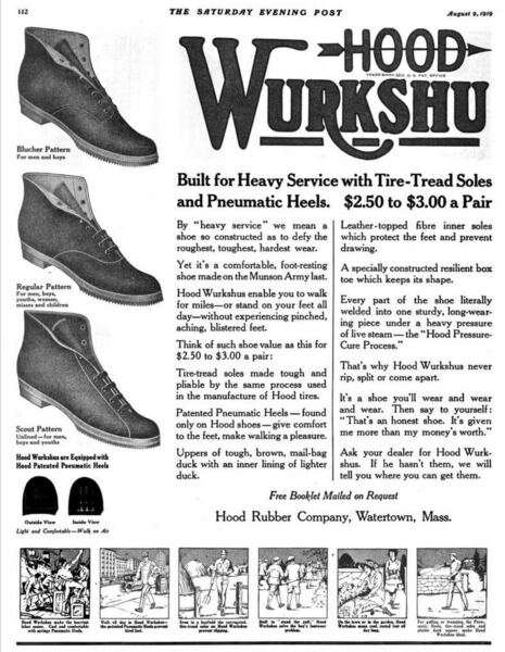 Wurkshu: 'Welded to Heavy Duck with Live Steam' — Hood Rubber Company archive
