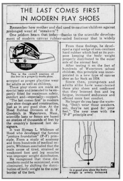 'The Last Comes First in Modern Play Shoes' — Hood Rubber Company archive